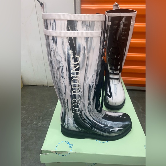 Women’s Off-White “For Riding” Rain Boots - Picture 1 of 10